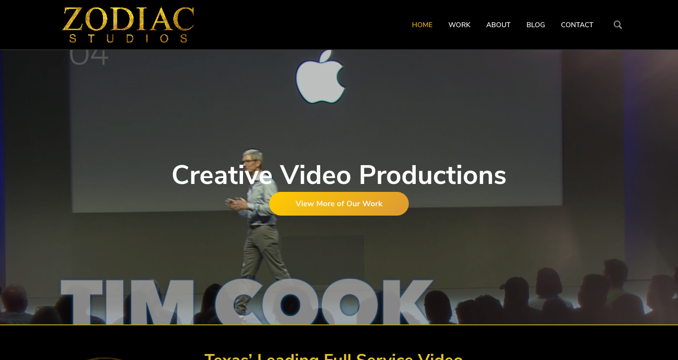 Zodiac Studios WordPress Website