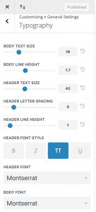 divi font settings